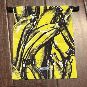 Prada Yellow Banana Graphic Pouch Dust Bag